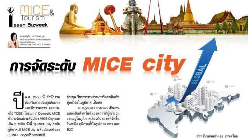 การจัดระดับ MICE city  โดย ดร.ดลฤทัย โกวรรธนะกุล