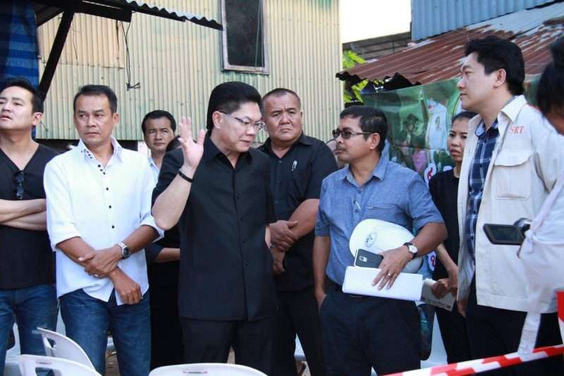 เทศบาลนครขอนแก่น เข้าช่วยเหลือ ผู้ประสบภัยบ้านถล่ม ขณะก่อสร้างรถไฟทางคู่