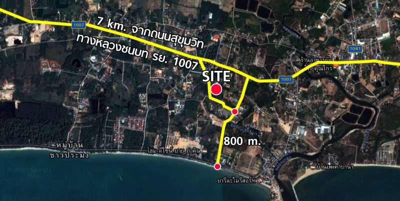 ขายที่ดิน จังหวัดระยอง ใกล้ทะเล ราคา 27,262,500 บาท