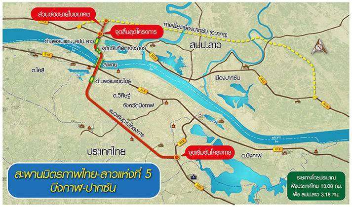 เร่งสะพานข้ามโขง “บึงกาฬ-ปากซัน” เชื่อมเศรษฐกิจ-ท่องเที่ยววันเดียว 3 ประเทศ