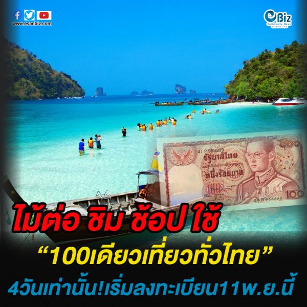 จำกัด!ใครจะมือไวกว่า  ‘100 เดียวเที่ยวทั่วไทย’ แค่4วัน40,000 รายการ