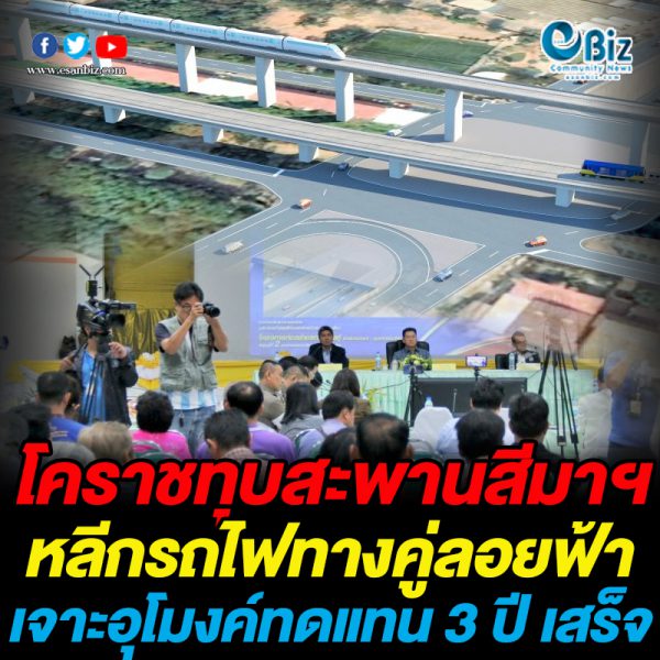 โคราชทุบสะพานสีมาฯ หลีกรถไฟทางคู่ลอยฟ้า สร้างอุโมงค์ทดแทน โคราชทุบสะพานสีมาฯ หลีกรถไฟทางคู่ลอยฟ้า สร้างอุโมงค์ทดแทน