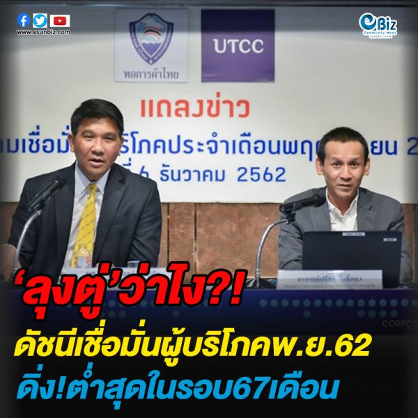 ดัชนีเชื่อมั่นผู้บริโภคดิ่งต่ำสุดในรอบ 67 เดือน