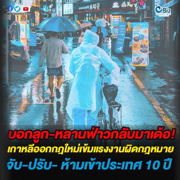 เกาหลีออกกฎใหม่เข้มแรงงานผิดกฎหมาย จับ-ปรับ- ห้ามเข้าประเทศ 10 ปี เกาหลีออกกฎใหม่เข้มแรงงานผิดกฎหมาย จับ-ปรับ- ห้ามเข้าประเทศ 10 ปี