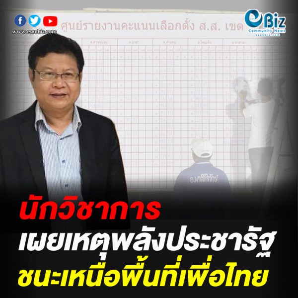 นักวิชาการเผยเหตุ!!พลังประชารัฐชนะเหนือพื้นที่เพื่อไทย นักวิชาการเผยเหตุ!!พลังประชารัฐชนะเหนือพื้นที่เพื่อไทย