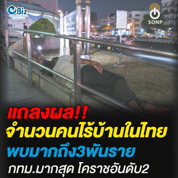 แถลงผลจำนวนคนไร้บ้านในไทยพบมากถึง3พันรายกทม.มากสุด โคราชอันดับ2