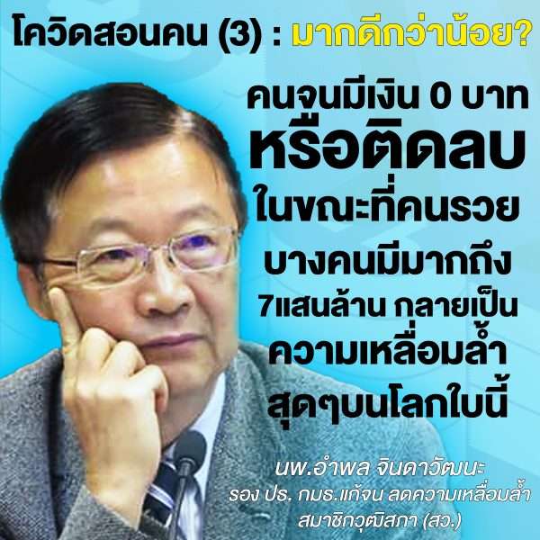 โควิดสอนคน ตอนที่ (3) มากดีกว่าน้อย?