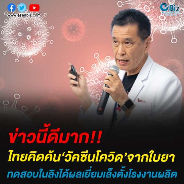 ข่าวนี้ดีมาก!!ไทยคิดค้น‘วัคซีนโควิด’จากใบยา