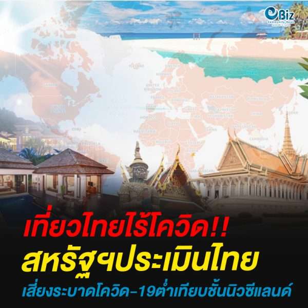 สหรัฐฯประเมินไทยเสี่ยงระบาดโควิด-19ต่ำเทียบชั้นนิวซีแลนด์
