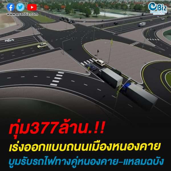 ทุ่ม377ล้าน.เร่งออกแบบถนนเมืองหนองคายบูมรับรถไฟทางคู่หนองคาย-แหลมฉบัง