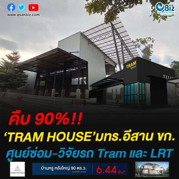 #คืบหน้า 90 % TRAM HOUSEศูนย์ Depot ซ่อมบำรุงและวิจัยรถTram และ LRTคณะวิศวกรรมศาสตร์ มทร.อีสาน วิทยาเขตขอนแก่น