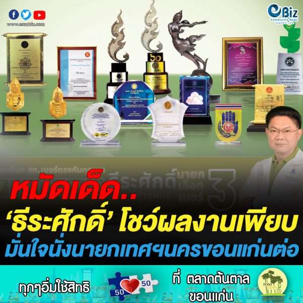 ‘ธีระศักดิ์ ฑีฆายุพพันธุ์’ โชว์ผลงานเพียบ มั่นใจนั่งนายกเทศมนตรีนครขอนแก่นต่อ