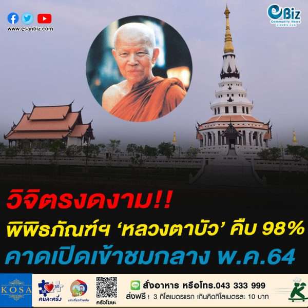 วิจิตรงดงาม!!พิพิธภัณฑ์ฯ ‘หลวงตาบัว’ คืบ 98% คาดเปิดเข้าชมกลาง พ.ค. ปี’64
