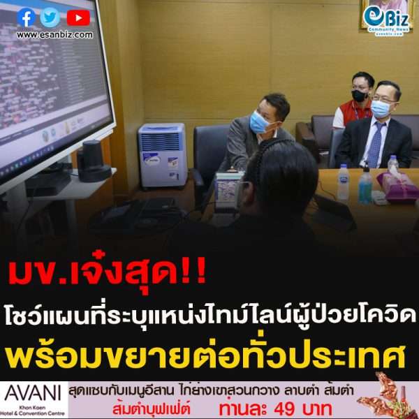 มข.โชว์เว็บไซต์ https://kku.world/covidระบุตำแหน่งผู้ป่วยโควิด’ ช่วยทีมแพทย์เชื่อมโยงเคส พร้อมขยายต่อทั่วประเทศ