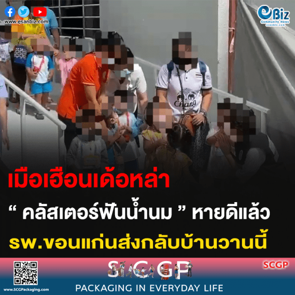 เมือเฮือนเด้อหล่า “คลัสเตอร์ฟันน้ำนม” หายดีแล้ว รพ.ขอนแก่นส่งกลับบ้านแล้ววานนี้