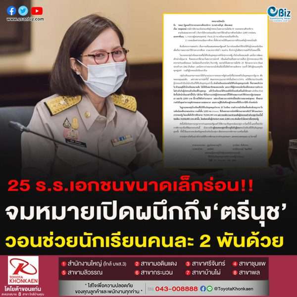 25 ร.ร.เอกชนขนาดเล็กร่อน!!จมหมายเปิดผนึกถึง‘ตรีนุช’วอนช่วยนักเรียนคนละ 2 พันด้วย
