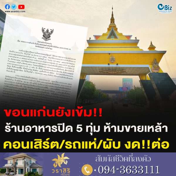 ประกาศจังหวัดขอนแก่น เรื่อง มาตรการ การเฝ้าระวัง ป้องกัน และควบคุมโรคติดเชื้อไวรัสโคโรนา 2019 (COVID-19)  จังหวัดขอนแก่น (ฉบับที่ ๕๒)