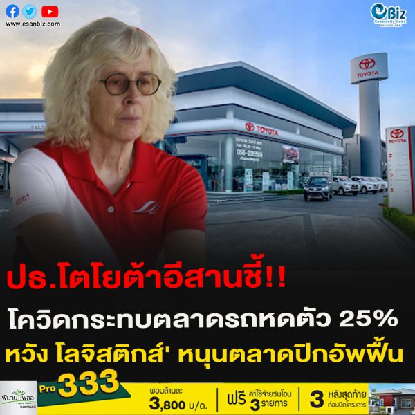 ปธ.โตโยต้าอีสานชี้โควิดตลาดรถหดตัว25%