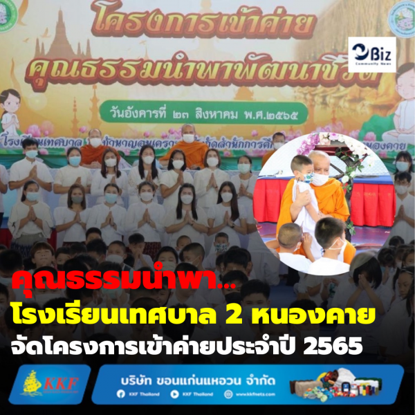 คุณธรรมนำพา… โรงเรียนเทศบาล 2 หนองคาย จัดโครงการเข้าค่ายประจำปี 2565