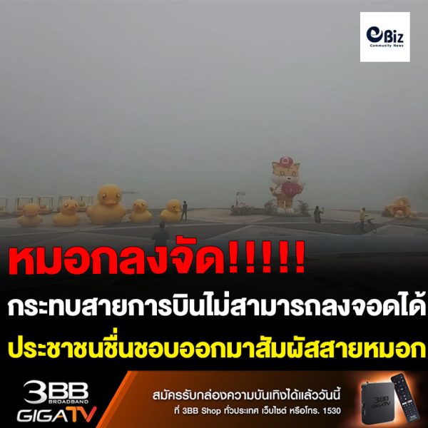 หมอกลงจัดครั้งที่2 ส่งผลกระทบสายการบินไม่สามารถลงจอดได้ ประชาชนออกมาสัมผัสสายหมอกถ่ายรูปลงโซเซียล