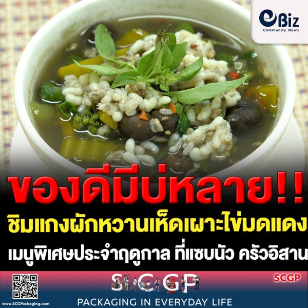 ขอนแก่น ชิมแกงผักหวานเห็ดเผาะไข่มดแดง ที่แซบนัว ครัวอิสาน