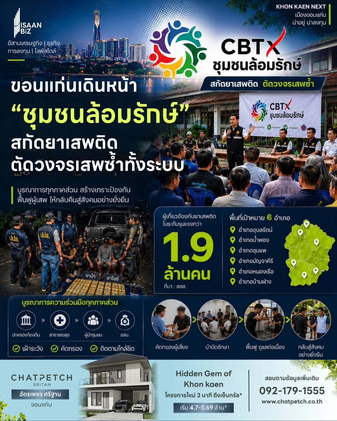 ขอนแก่นเดินหน้า “ชุมชนล้อมรักษ์” สกัดยาเสพติด ตัดวงจรเสพซ้ำทั้งระบบ